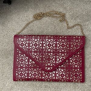 Burgundy evening bag